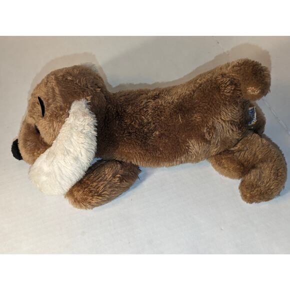 Vintage 1973 Dakin 12" Drooper Dog Plush Nutshell Stuffed Puppy Brown White Rare - Picture 4 of 9